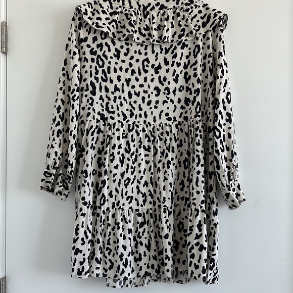 NWOT Zara Animal Print Babydoll Mini Dress - Picture 7 of 12